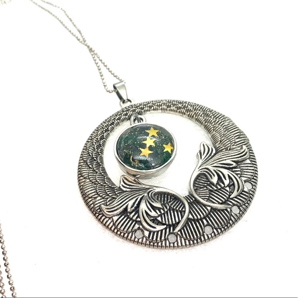 Vintage floral hoop Necklace Handmade 20mm snap SN20 - Picture 4 of 4